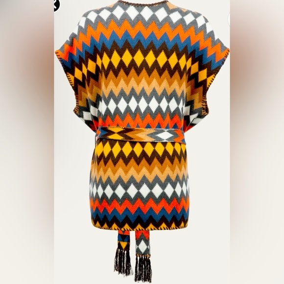 Minnie Rose NWOT Sz XS/S Tie Waist Multi-Colored Cardigan - Picture 3 of 3